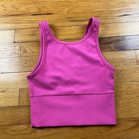 Lululemon Power Pivot Tank Top *Rib Color Sonic Pink Size 2 - Picture 4 of 8